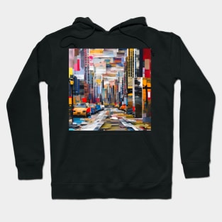 City Street with Cars Collage Hoodie